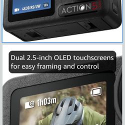 DJI Osmo Action 5 Pro Essential Combo, Waterproof Action Camera with 1/1.3" Sensor, 4K/120fps Video, Subject Tracking, Stabilization, Dual OLED Touchs