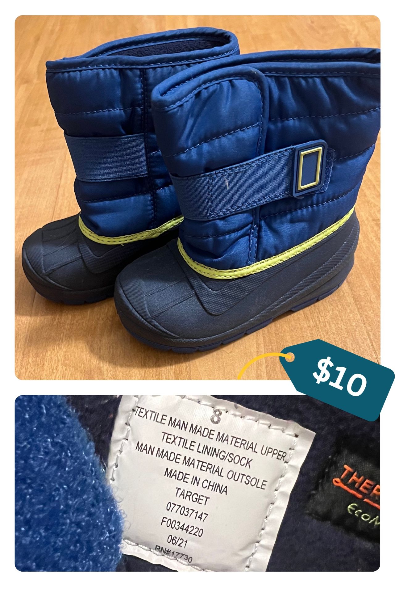 Snow Boots Boy Size 8
