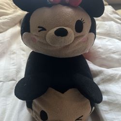Disney Store Minnie Mouse Tsum Tsum Large Stackable 16” Plush Stuffed Toy