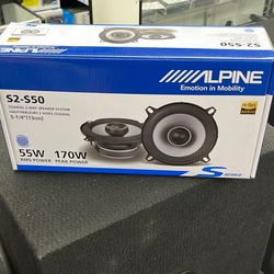 Alpine 5 1/4 Coaxial 2 Ways Speakers S2-S50