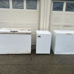 3 Freezers all working Smal Medium and Large