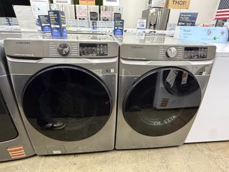 New open box Samsung Stainless steel front load washer and gas dryer set