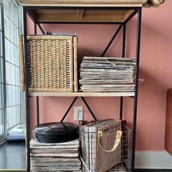 Decorative Wooden Bookcase w/ Storage Bins