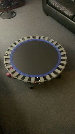 Small trampoline and weights of 5 pounds each