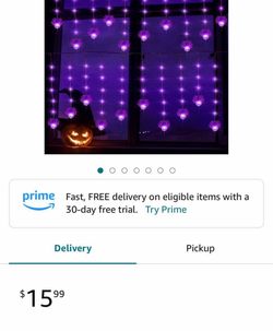 Halloween Purple Icicle String Lights