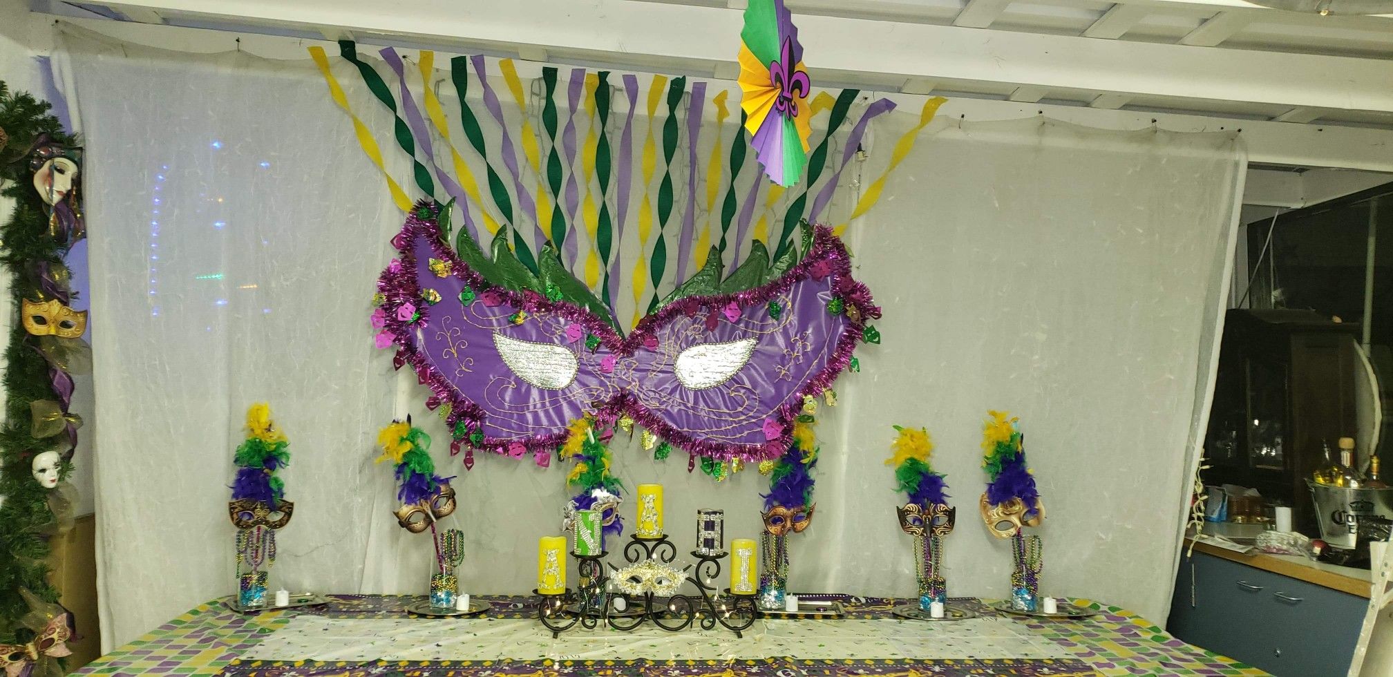 Decoracion para fiesta de antifazes