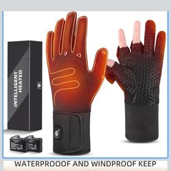 Heated Gloves for Men Women Cold Weather,Electric Rechargeable Gloves,Winter Outdoor Hand Warmer for Camping Hunting Fishing Working Riding Driving Ph