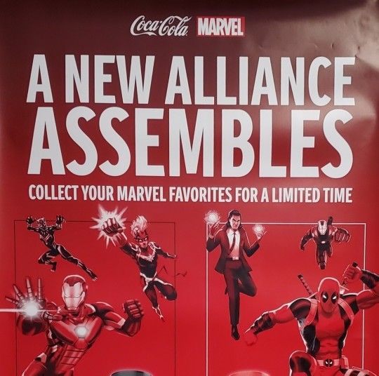 Coca-Cola x Marvel 2024 Promotional Window Cling
