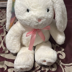 White bunny plush
