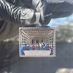 925 Sterling Silver Last Supper Pendant