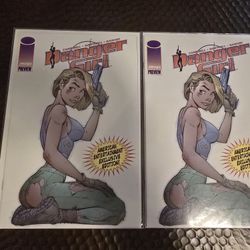 Set Of 2 - 1997 DANGER GIRL American Entertainment Exclusive Edition Preview Comic IMAGE