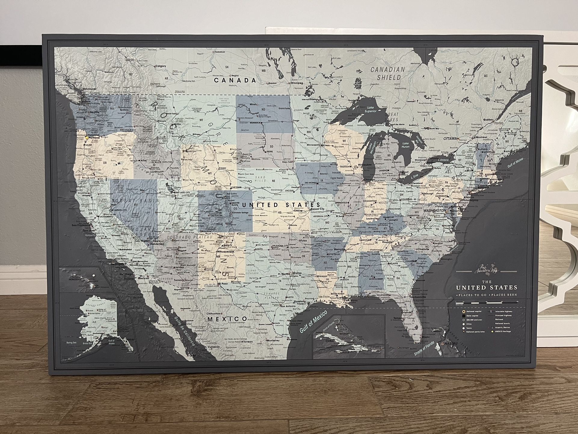 USA pin adventure map