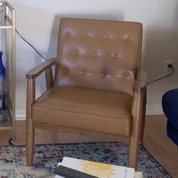 Tan Mid Century Modern Armchair