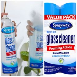 Sprayway 2pack glass cleaner. 46 oz total. Foam action