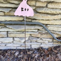 Preppy pink Halloween boo ghost 