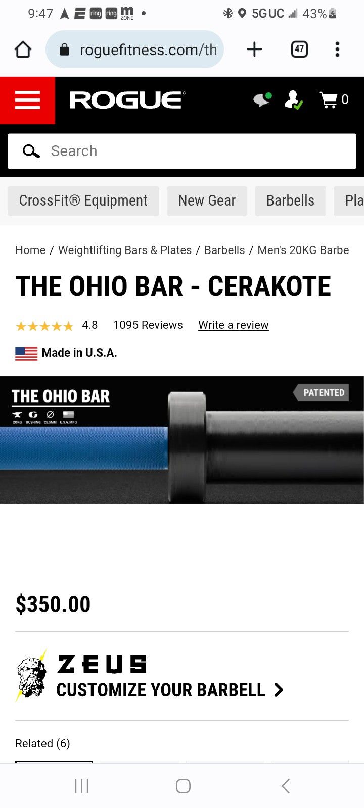 Rogue Ohio Bar Cerakote