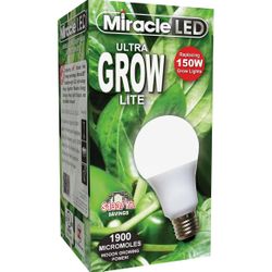 Miracle LED Commercial Hydroponic Ultra Grow Lite - Replaces up to 150W - Daylight White Full Spectrum LED Indoor Plant Growing