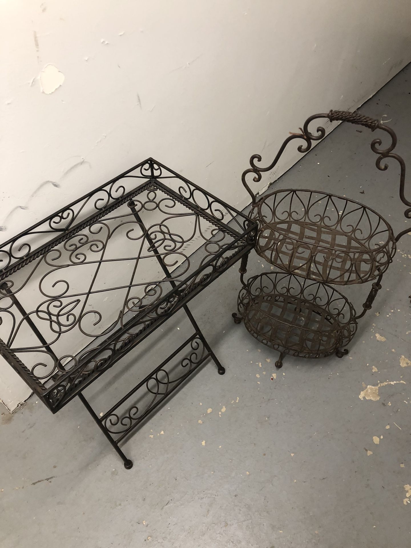 Table , And Basket Holder