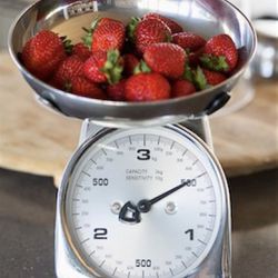 Compact Kitchen Scale Weighs Up To 11 Pounds With A Sleek Silver Metal Design