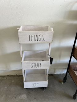 Rae Dunn Storage Caddy Cart On Wheels