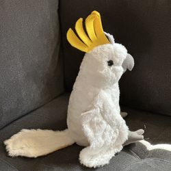 Beautiful soft white Cockatoo plushie stuffed animal. 