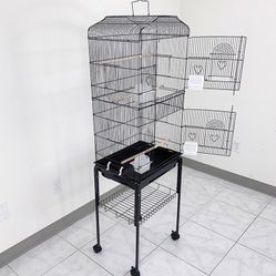 (New in Box) $55 Bird Cage with Rolling Stand 18x14x60” Parrots Lovebird Cockatiel Parakeets 