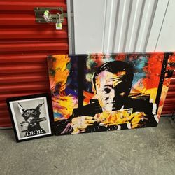 Canvas, Mattress, Bed Frame, Night Stand For Sale