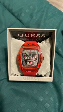 Guess Red Silicone Watch