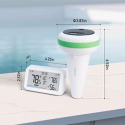 INKBIRD Solar Powered Floating Pool Thermometer, Wireless Digital