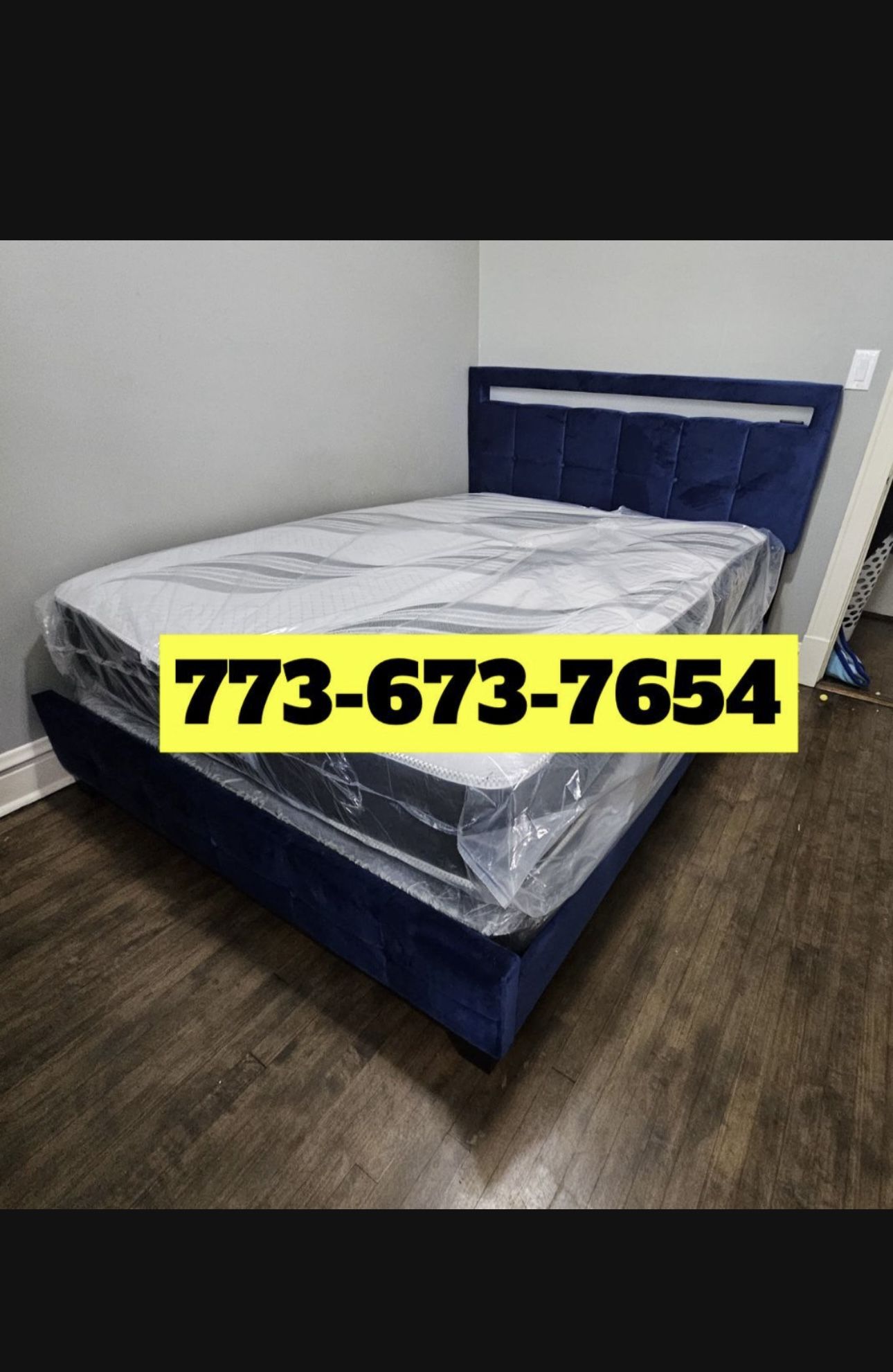 Queen Led Bed Frame With Mattress & Boxspring For Only $429 π¨ Ready For Delivery π