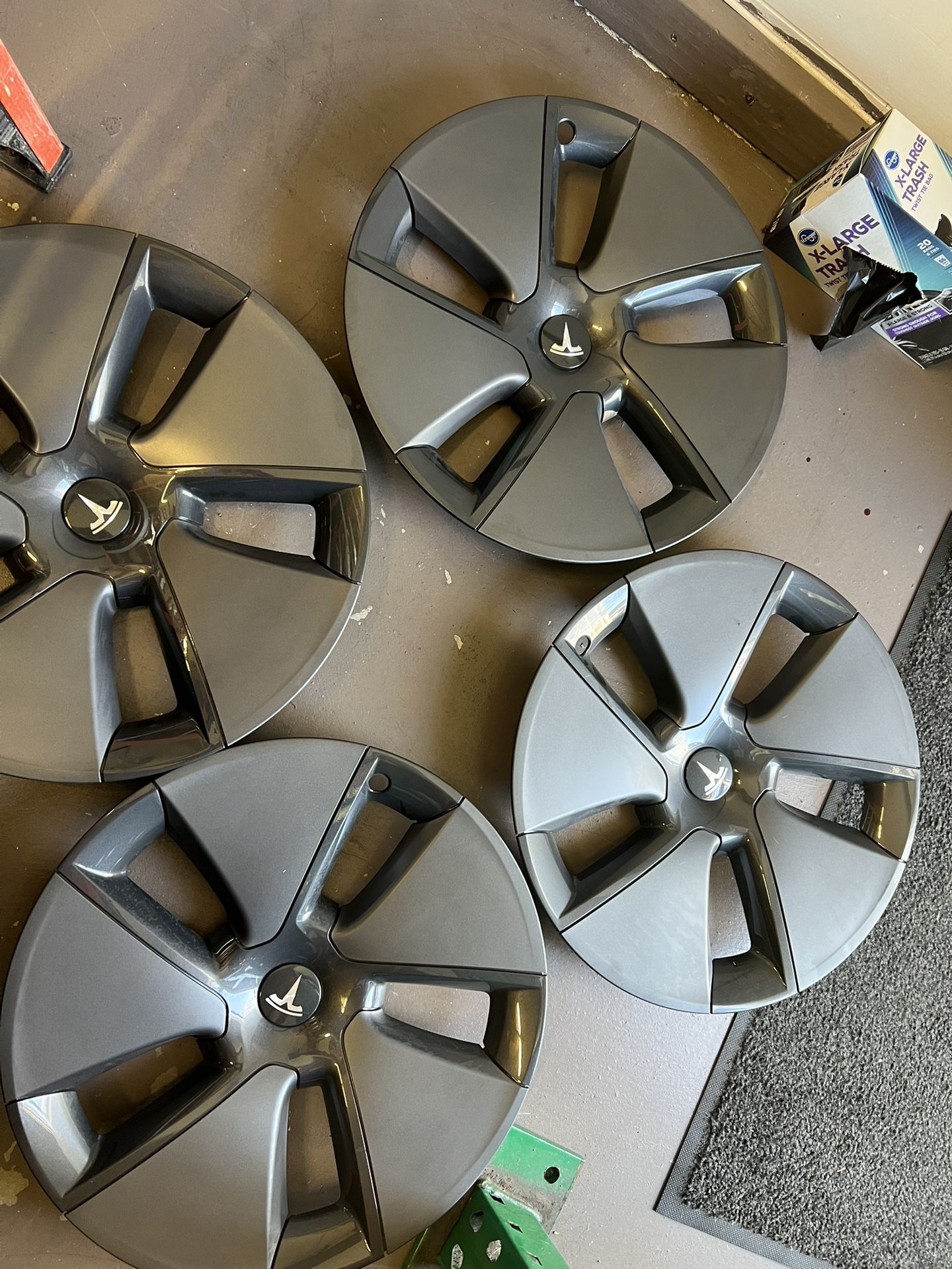 Tesla Model 3 Hubcaps 18” Aero Copas Para Tesla Modelo 3