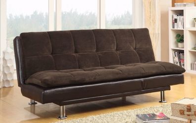 Brand New Brown/Dark Brown Leatherette Sofa Bed