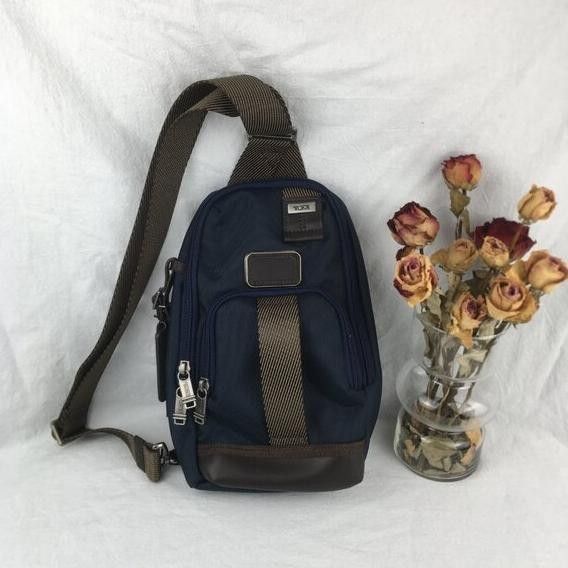 TUMl Blue Nylon Crossbody Sling Bag