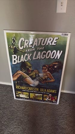 horror movie poster (creature from the black lagoon)