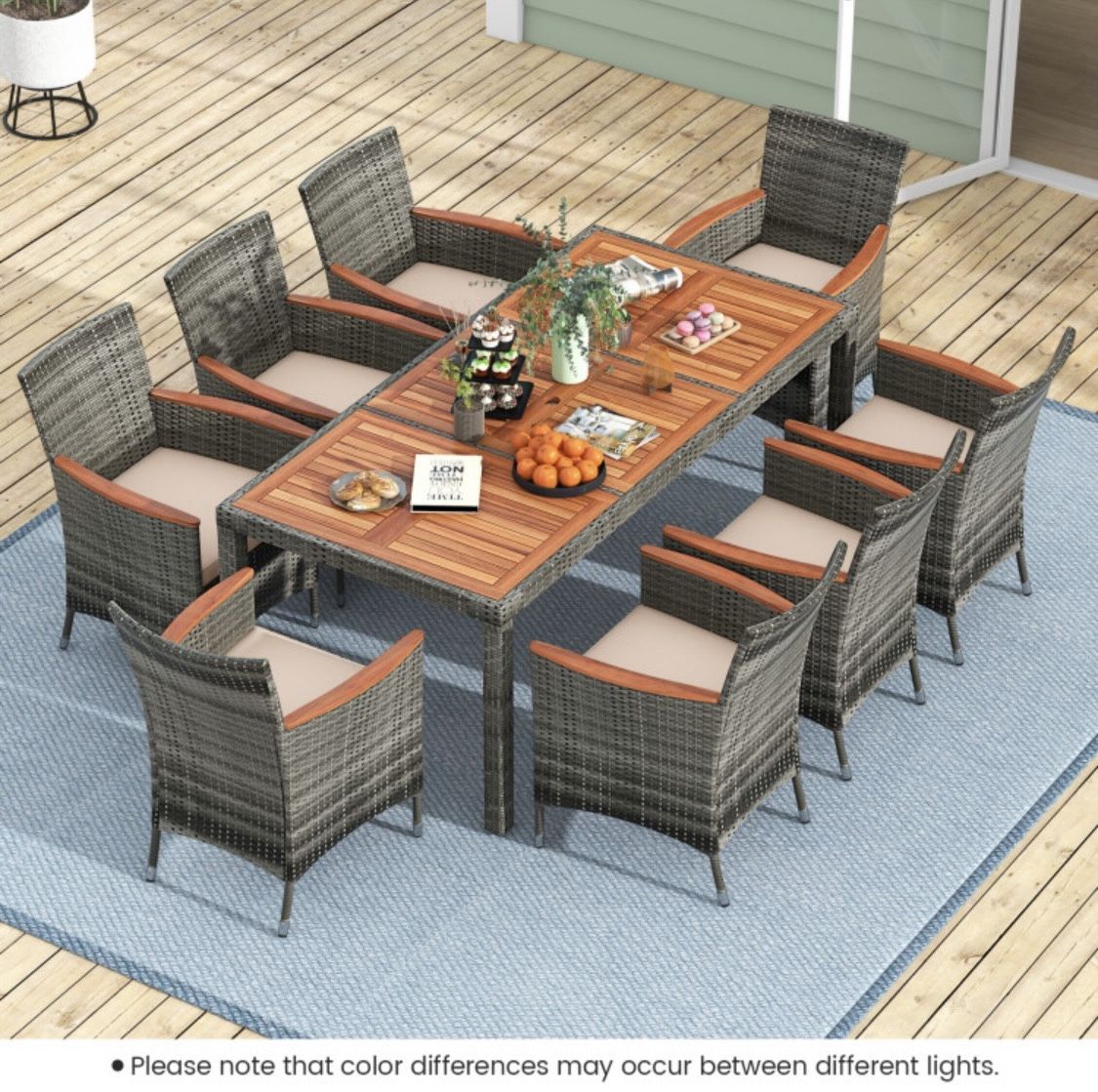 9pc Outdoor Patio Furniture Dining Table Set