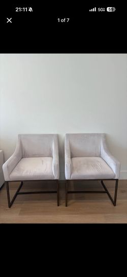 Two Suede Chairs
