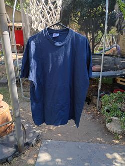 Plain Navy Blue Crew Neck T-Shirt.."Low rider" club shirt