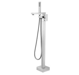 Single-Handle Claw Foot Freestanding Tub Faucet & Hand Shower, 4GPM Brushed Nickel