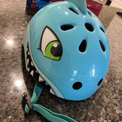 Bike Helmet Kids Shark Blue Like New Very Good Condition