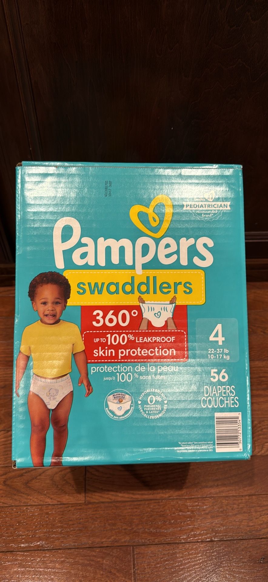 Pampers swaddlers size 4 $22/each box