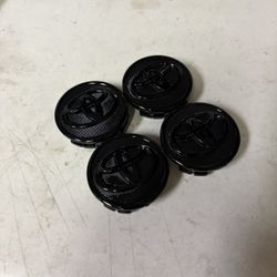 4x TOYOTA WHEEL RIM RIMS CENTER HUB CAP CAPS GLOSS BLACK LOGO 57MM PRIUS COROLLA