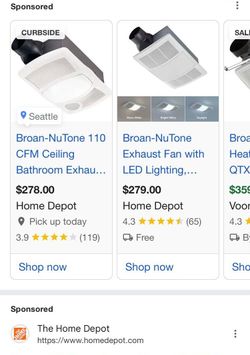 NuTone® 110 CFM VENTILATION FAN WITH LIGHT AND HEATER