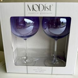 Modist Luster Wine Goblets New in Box