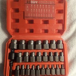 ReBra 27-Piece Multi-Spline Screw Extractor Set - 3/8" Impact Double Head