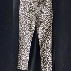 New Little Girls Size 10 Sparkle Leopard Print Pants