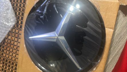 Front Grille Star Badge Mirror Glass Emblem for Mercedes
