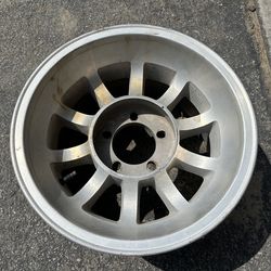 One 15x8.5 turbine rim. Fits Classic Chevy cars and trucks