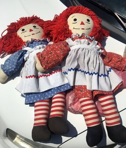 Raggedy Ann doll vintage unknown great condition large