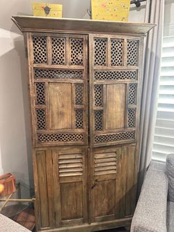 Large Media storage armoire cabinet  (Green) OBO