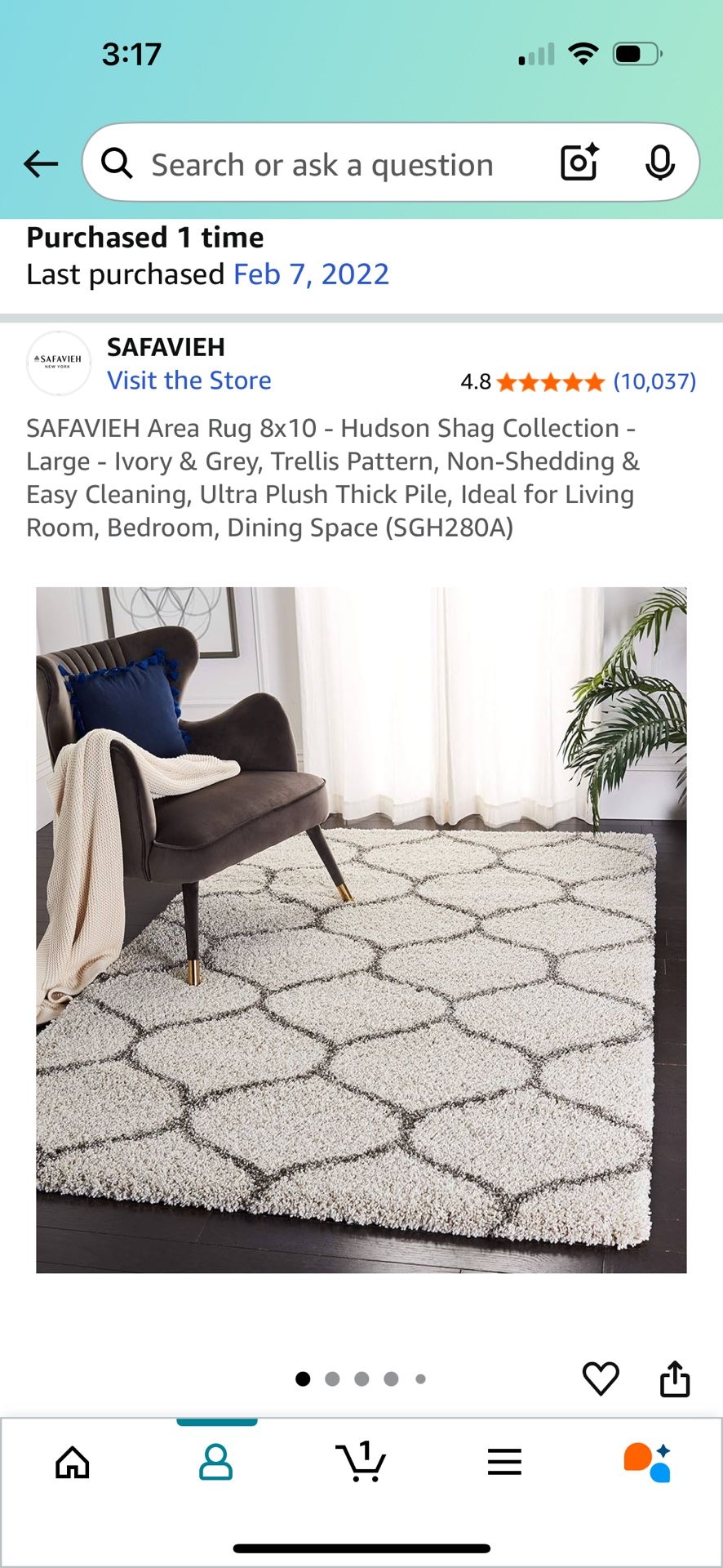 8feet X 10 feet Carpet. Excellent Condition